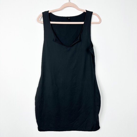 2/$24 SHEIN Split Neck Hour Glass Tank Mini Dress Black XL #A0476 TRB3 - Picture 3 of 7
